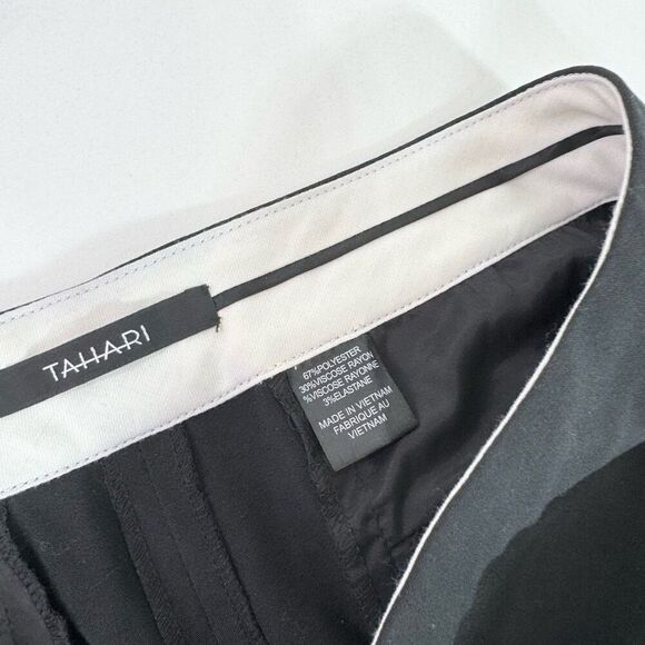 Tahari Dress pants Women 12 Black Straight Boot Cut New Career Formal New - Picture 2 of 12